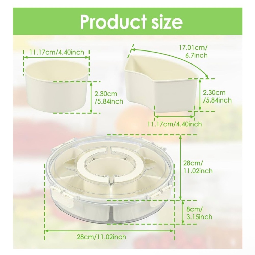 Divided rotating Food Server - Picture 2 of 7